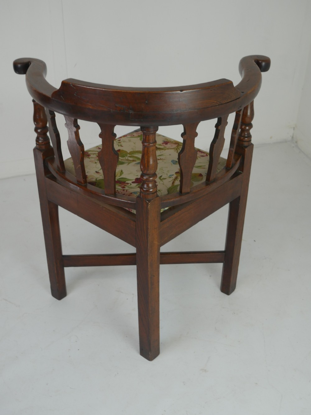 Antique Georgian Oak Corner Chair View VIII