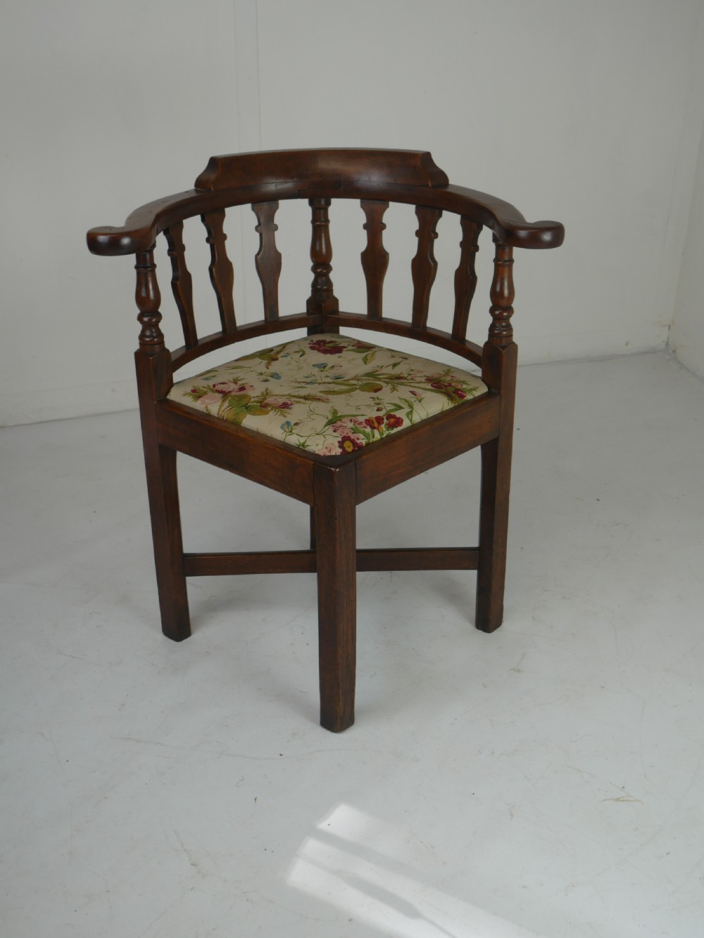 Antique Georgian Oak Corner Chair View IX