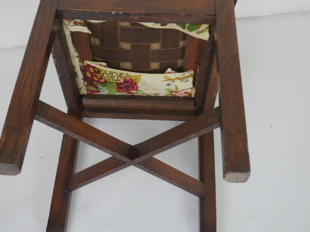 Antique Georgian Oak Corner Chair View XI