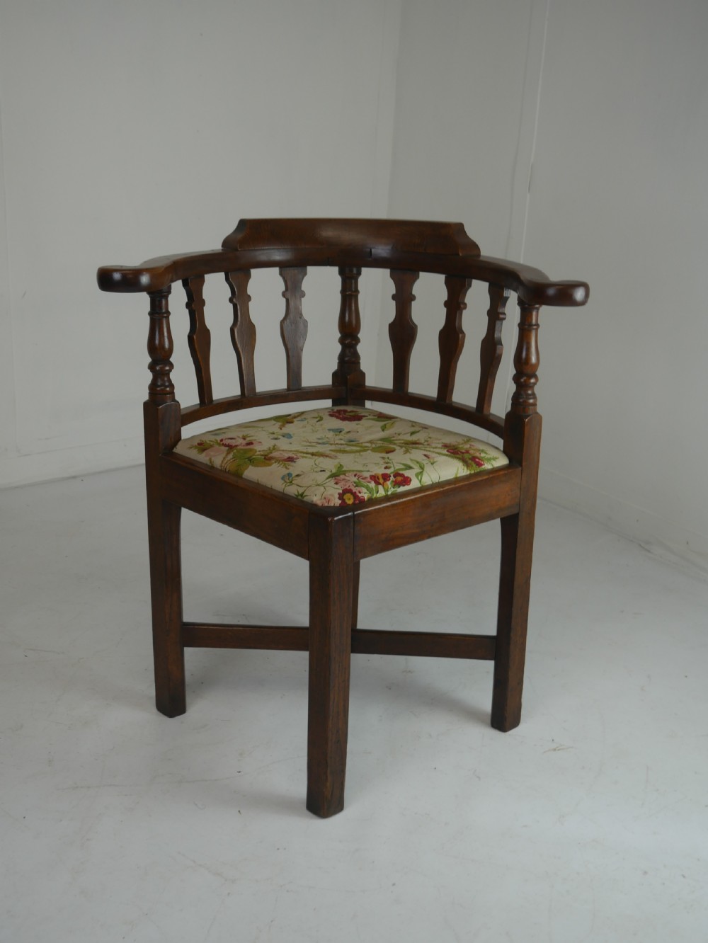 Antique Georgian Oak Corner Chair View XII