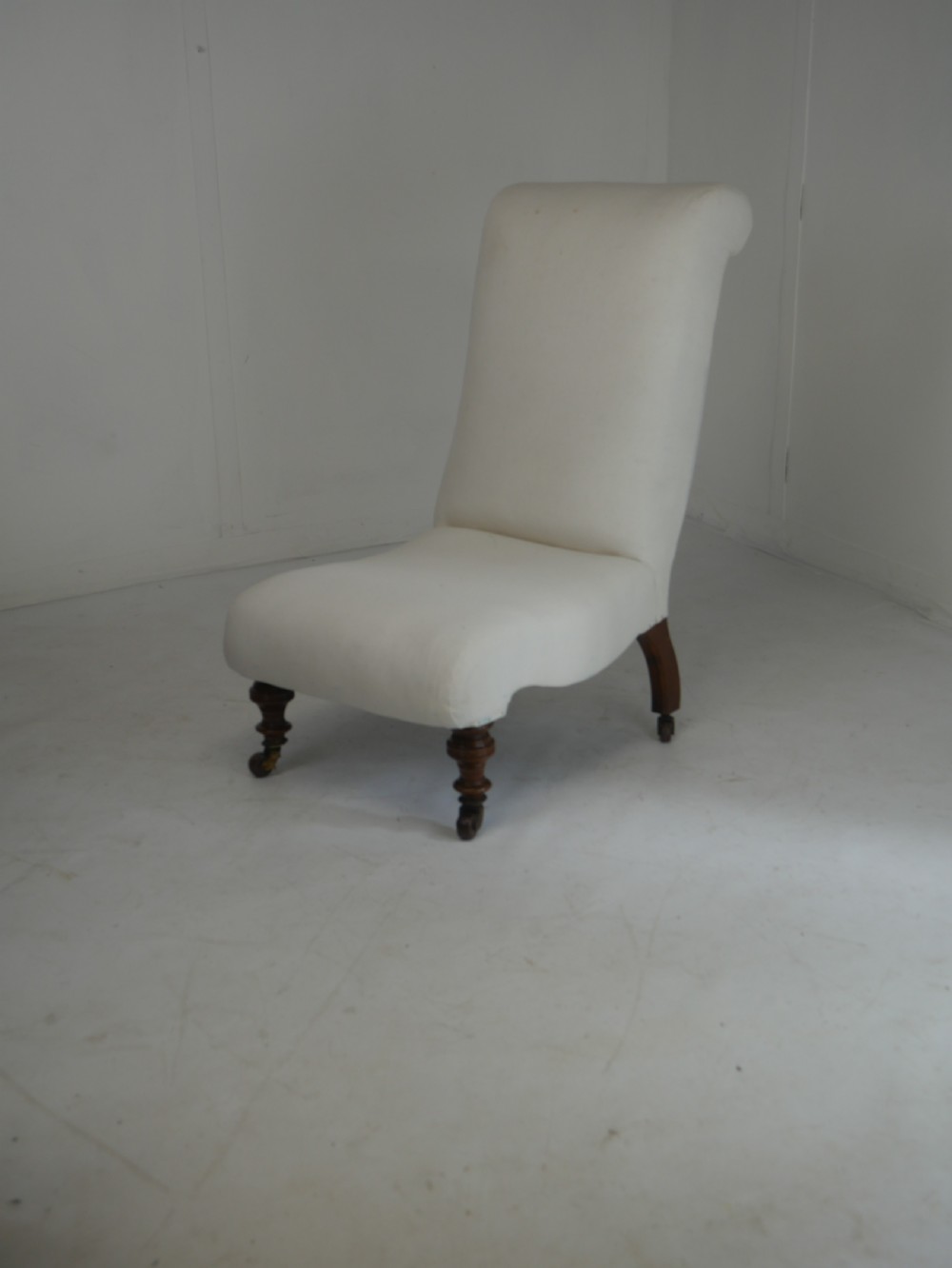 19th Century Walnut Slipper Chair