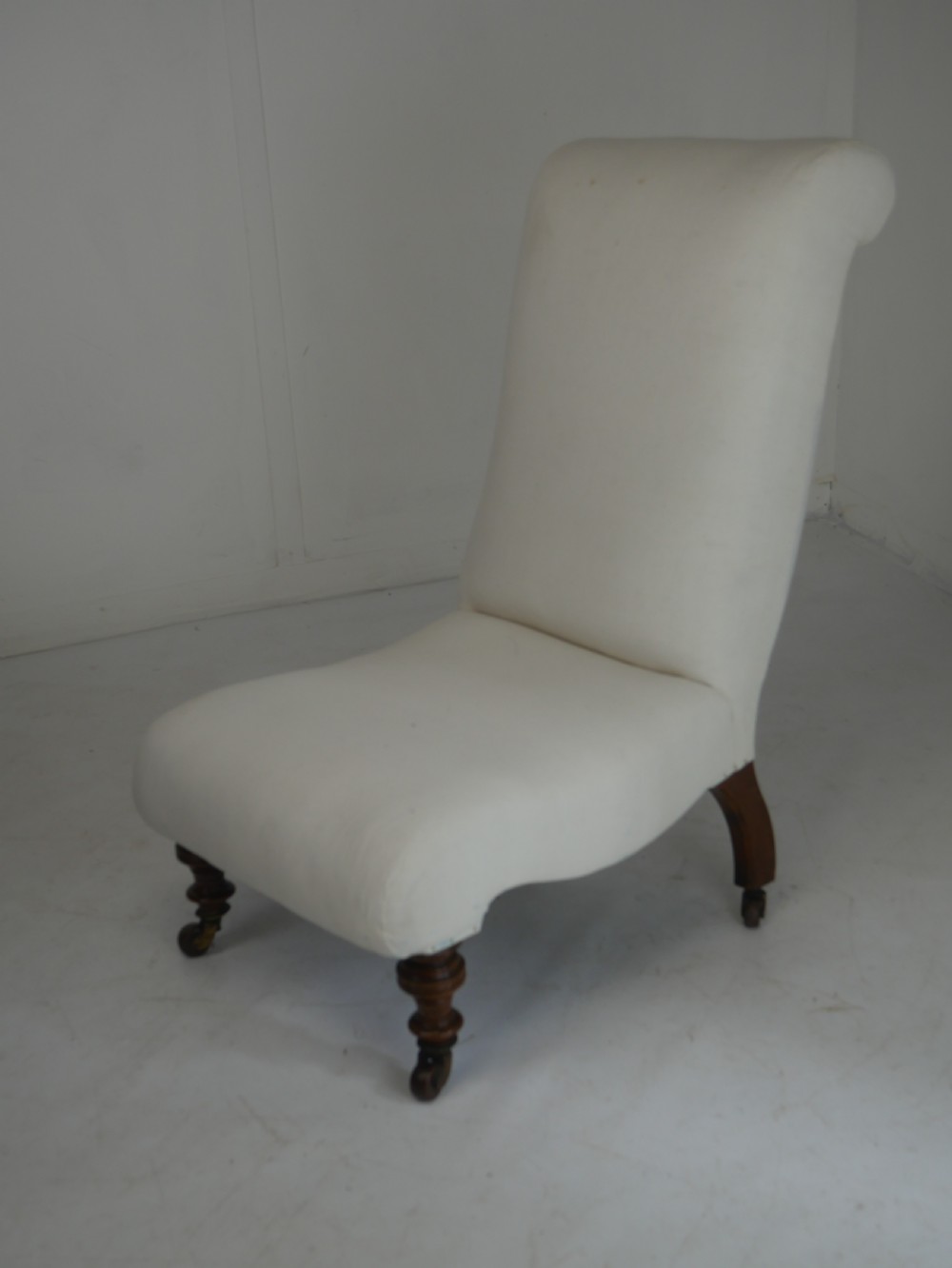 19th Century Walnut Slipper Chair View III