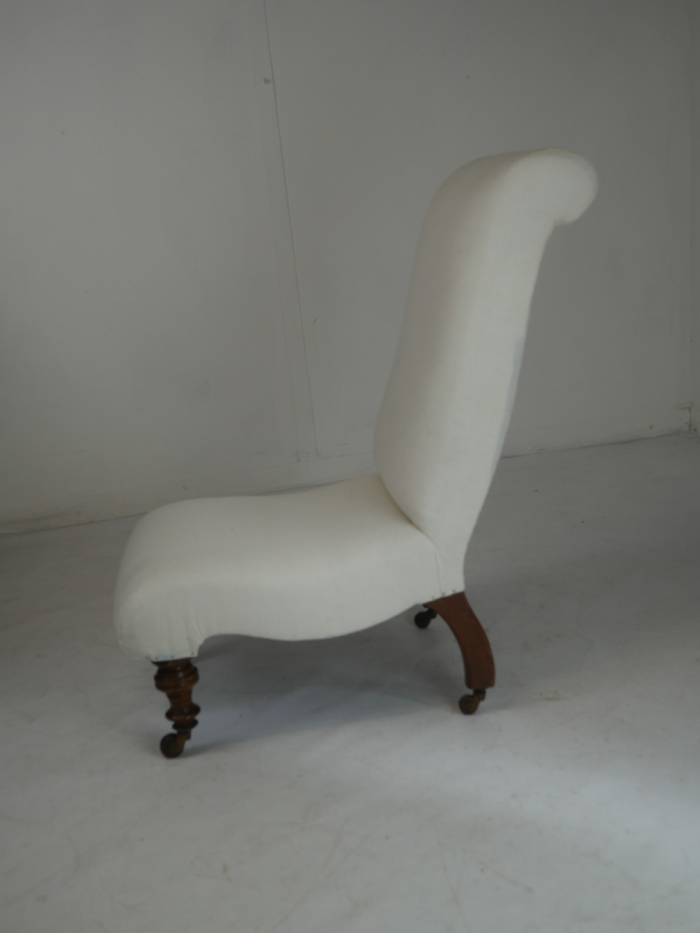 19th Century Walnut Slipper Chair View VI
