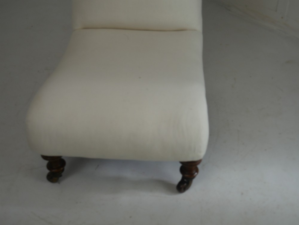 19th Century Walnut Slipper Chair View VIII