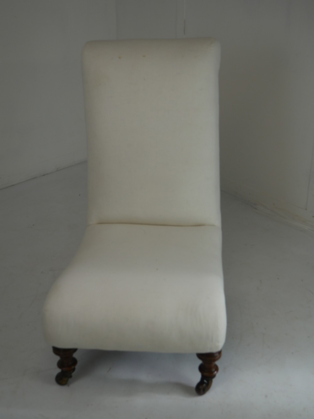 19th Century Walnut Slipper Chair View IX