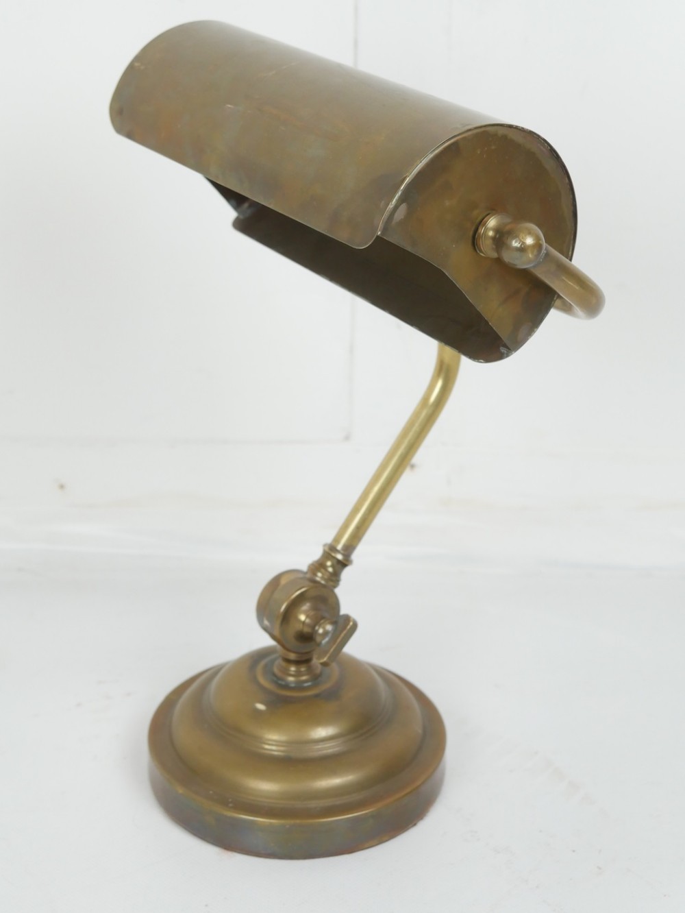 1920's brass bankers lamp