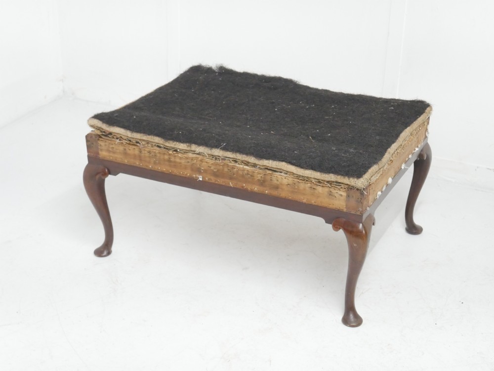 Oblong Mahogany Stool View V