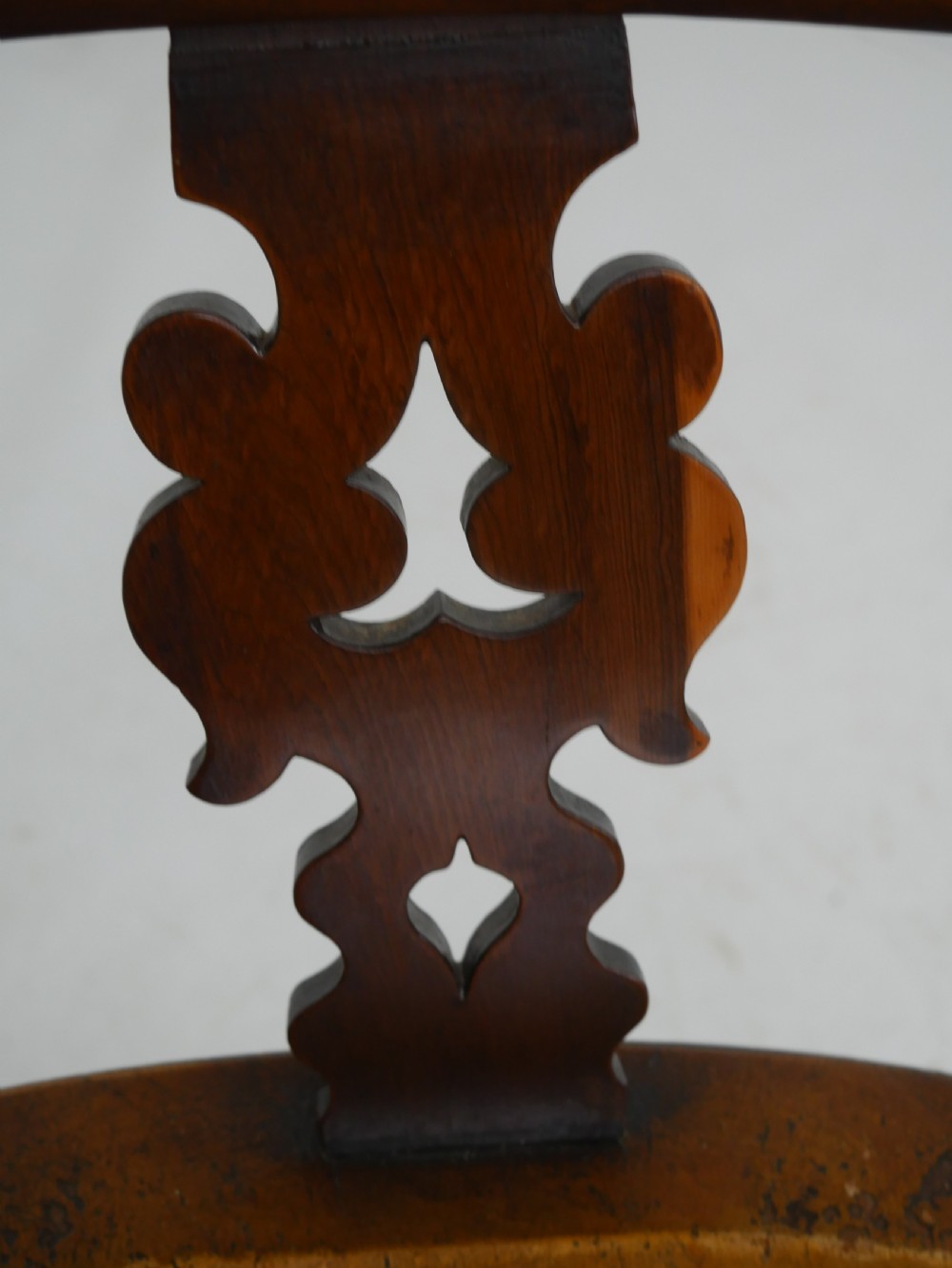 English Yew Broad Arm Windsor Chair View V