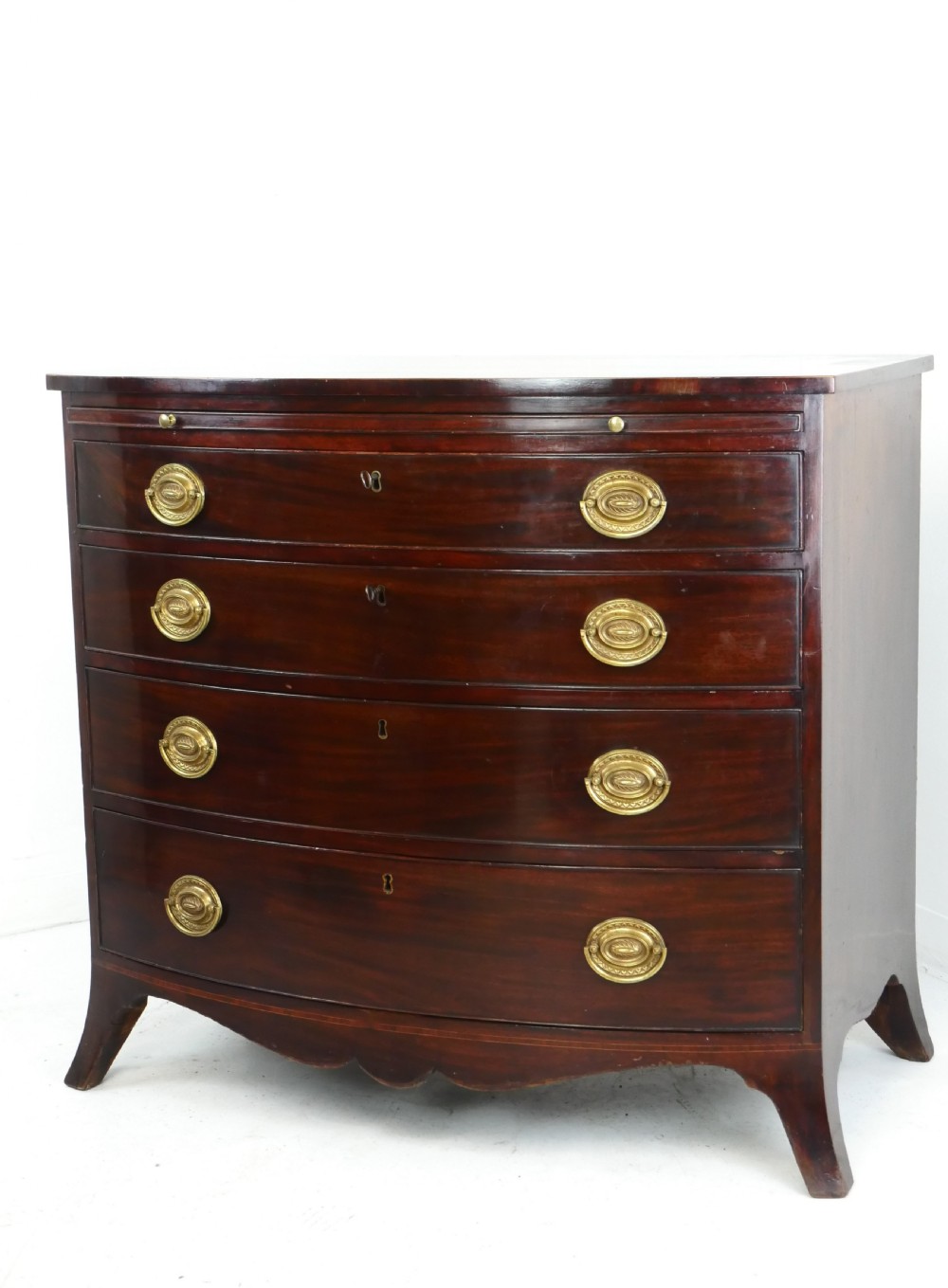 Neat Georgian Bow Chest of Drawers View VII