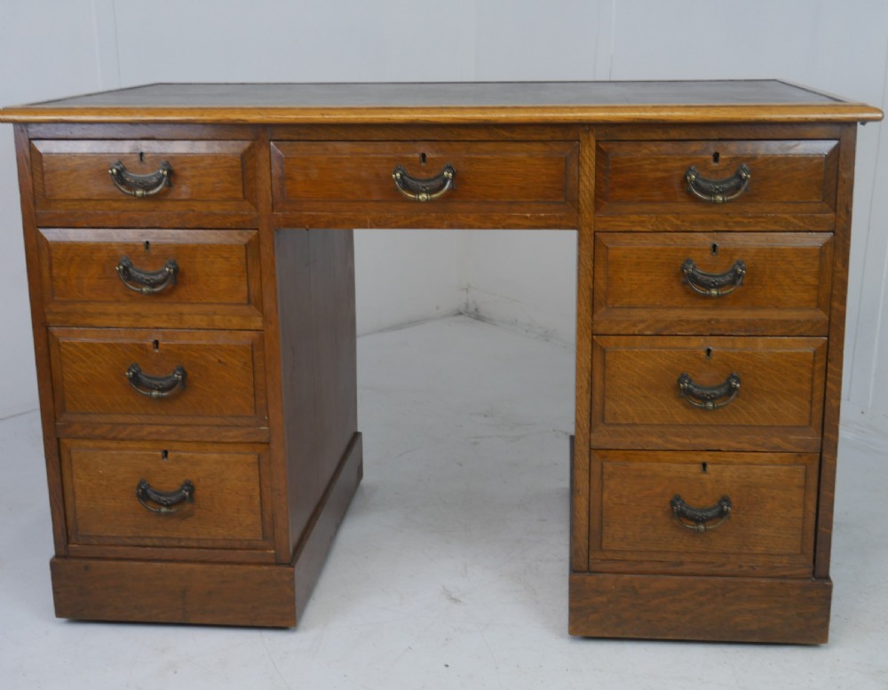 19thC Oak Kneehole Desk View III