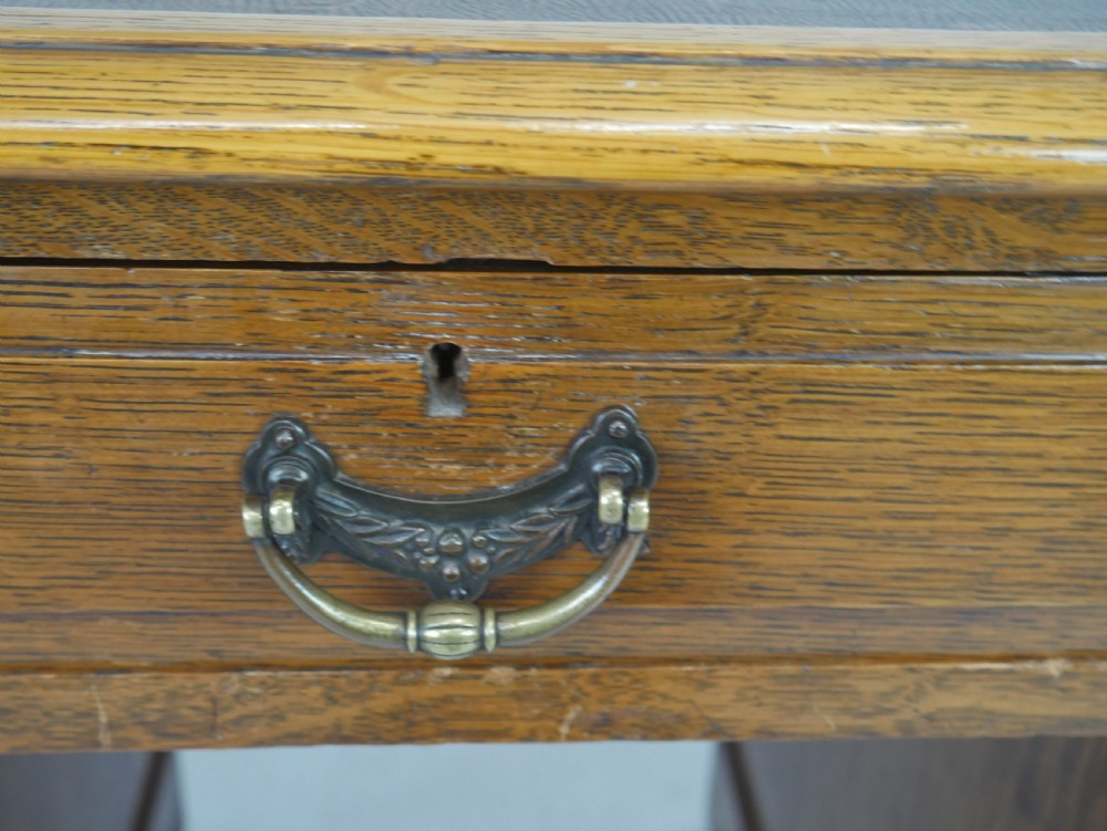 19thC Oak Kneehole Desk View IV