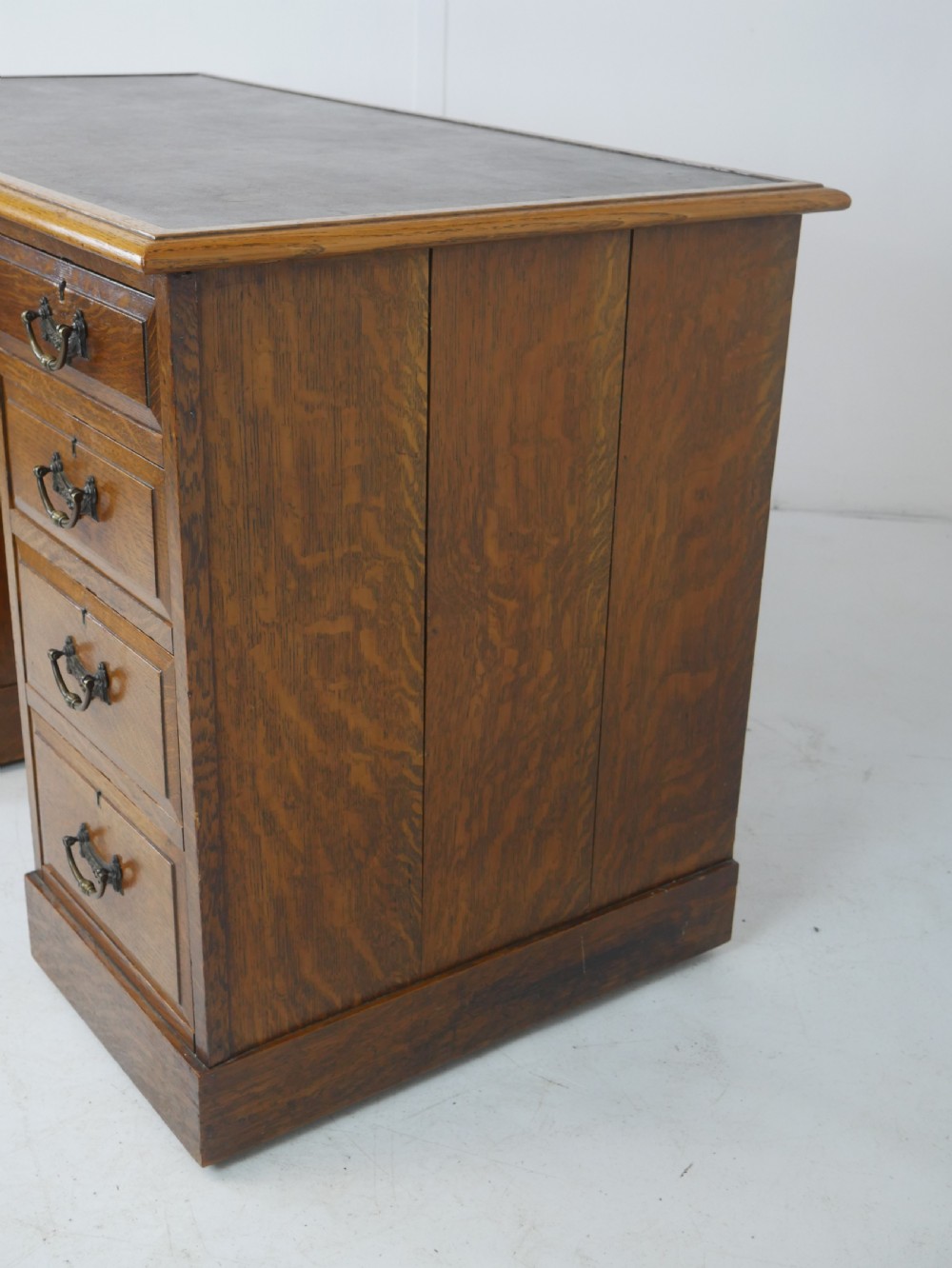 19thC Oak Kneehole Desk View VIII