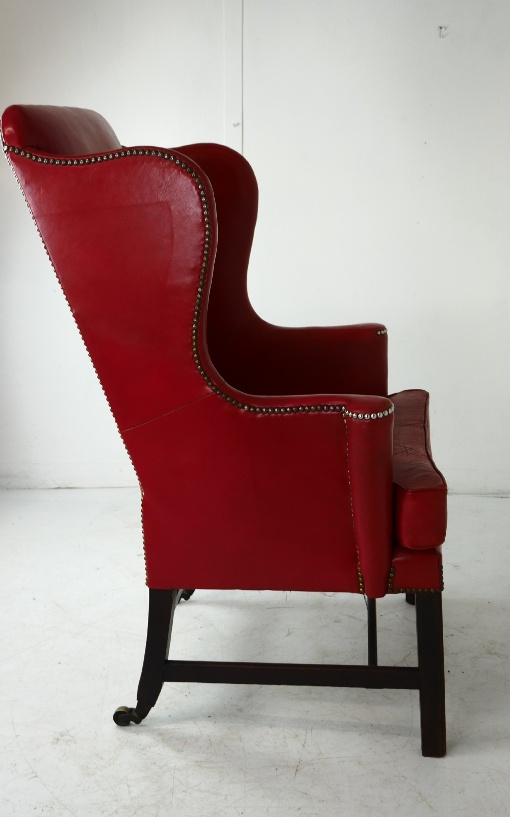 Georgian Leather Wing Arm Chair View VII