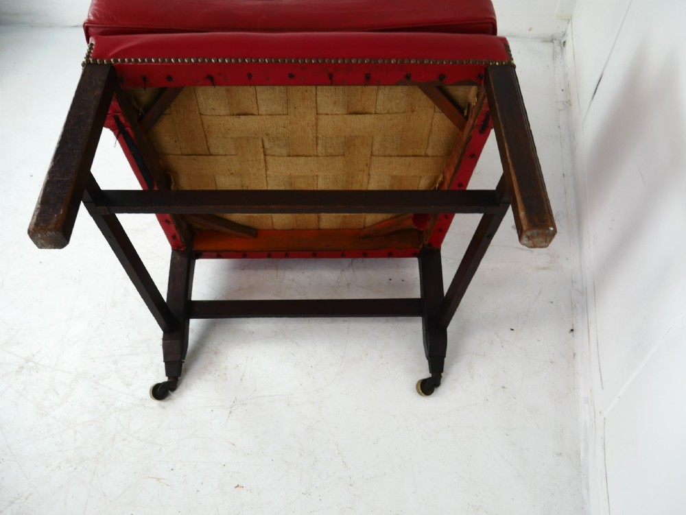 Georgian Leather Wing Arm Chair View XI