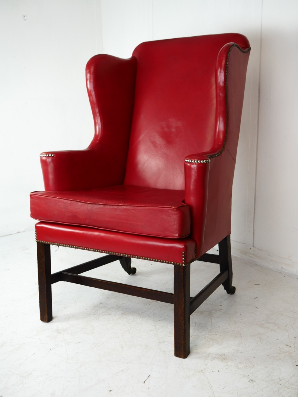 Georgian Leather Wing Arm Chair