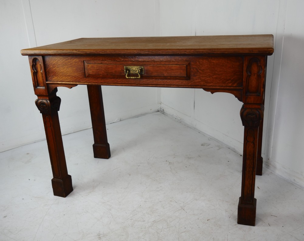 Scottish 19thC Oak Hall Console Table