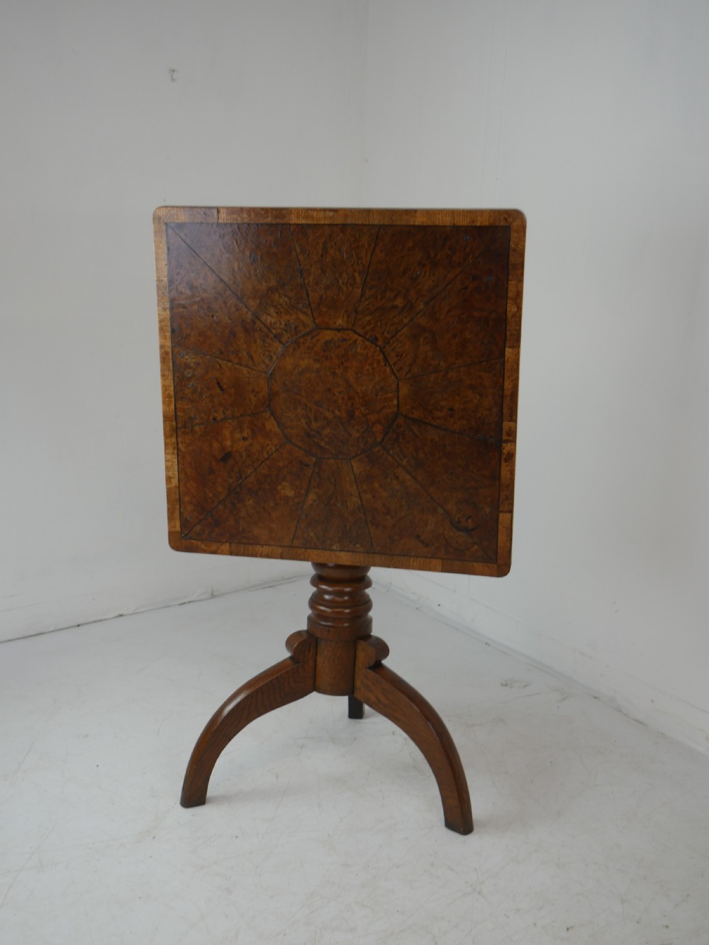 Welsh Pollard Oak Tilt Side Table