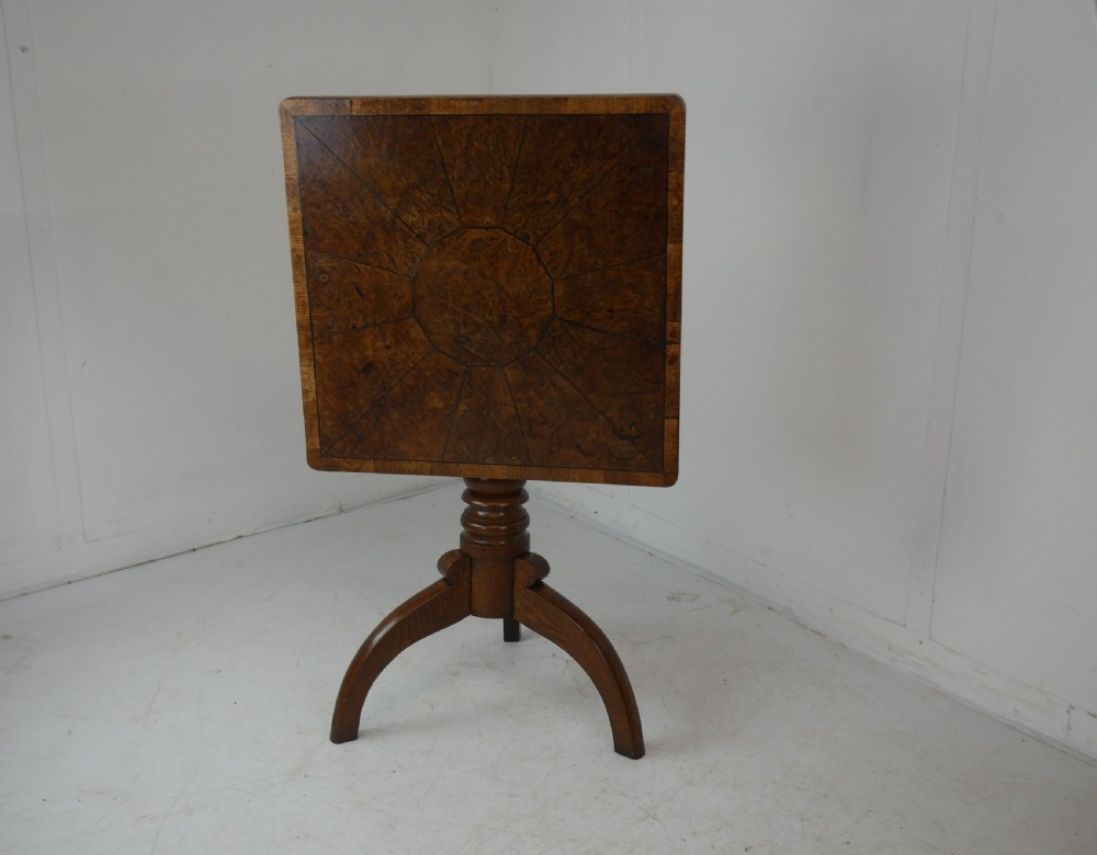 Welsh Pollard Oak Tilt Side Table View II