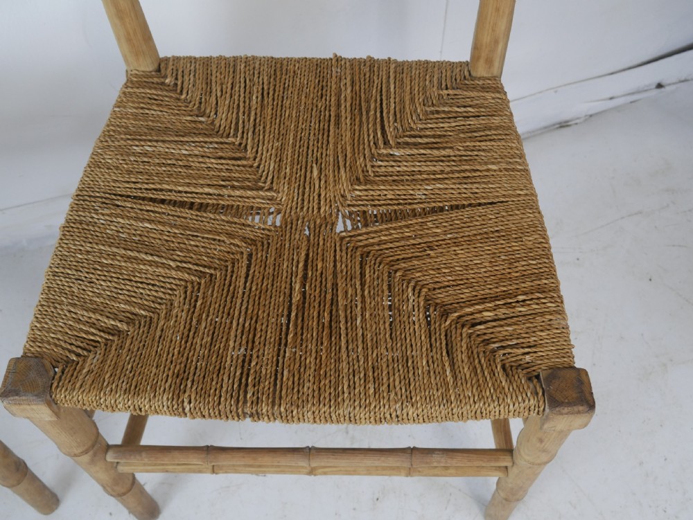 Pair Faux Bamboo Chairs View IV