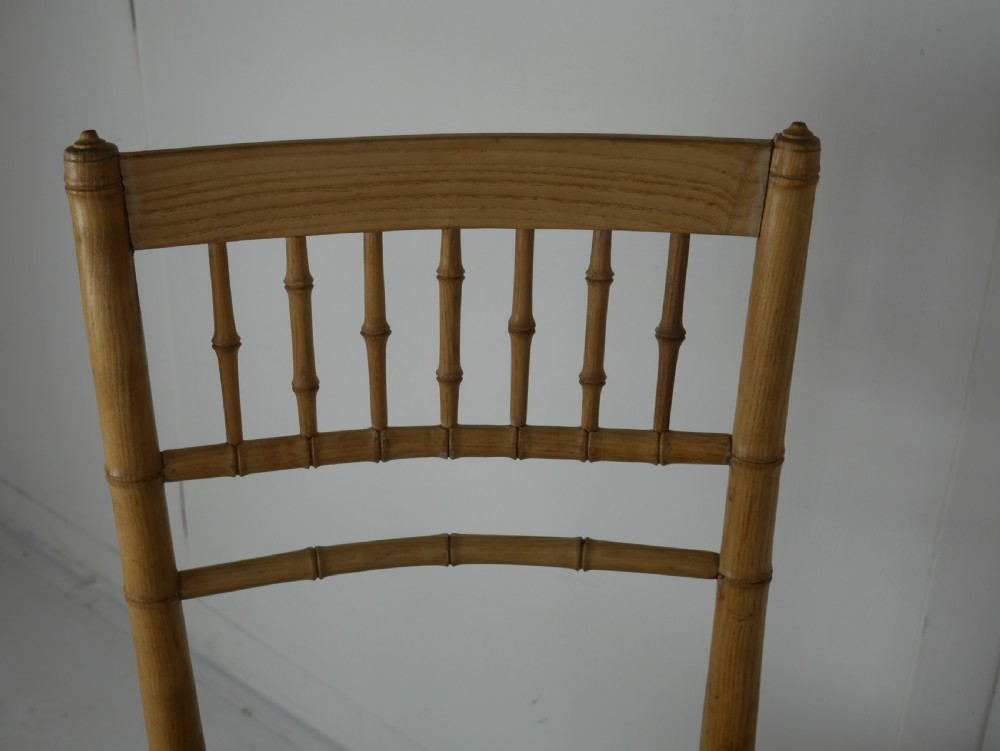 Pair Faux Bamboo Chairs View VI