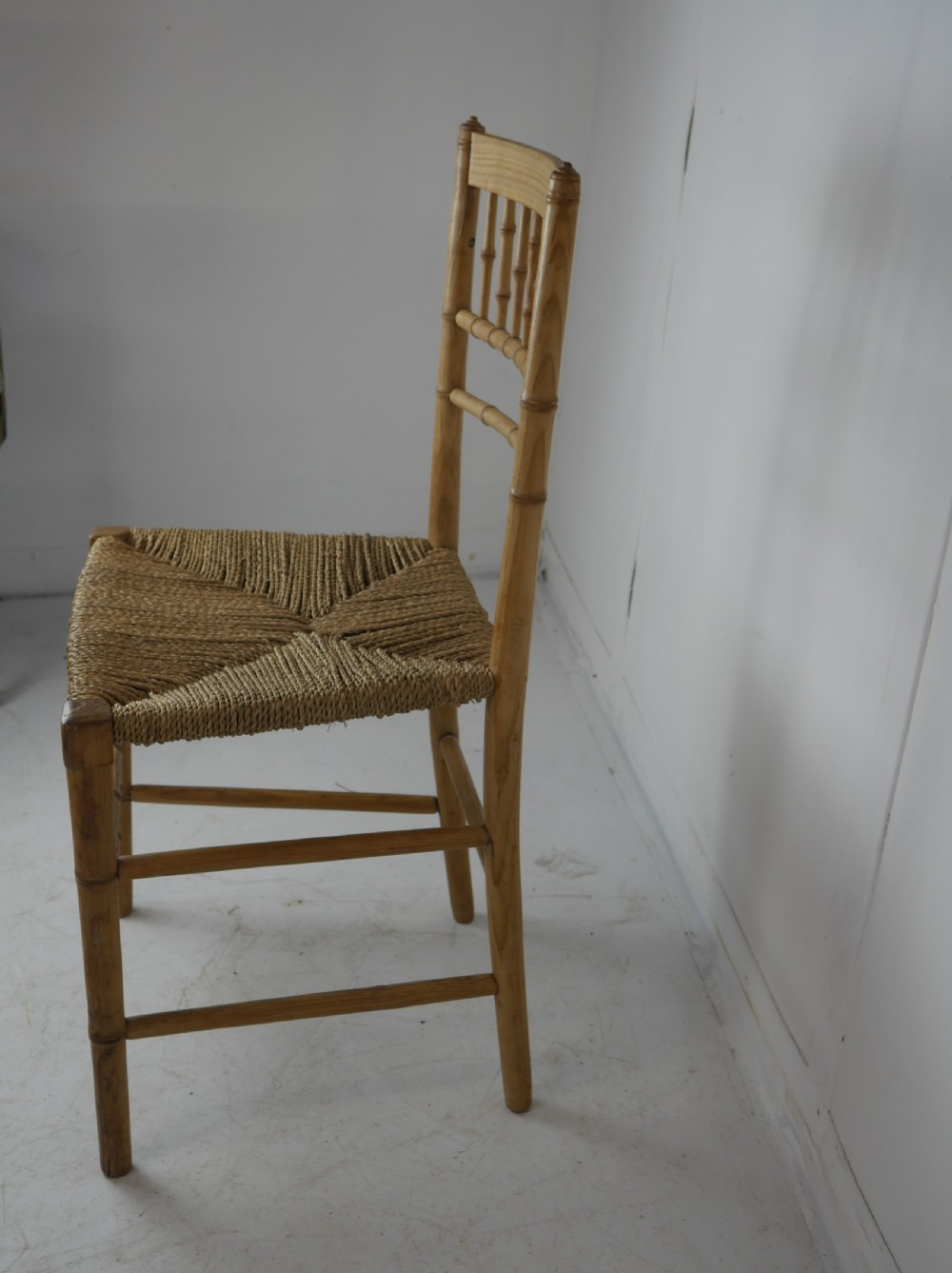Pair Faux Bamboo Chairs View X