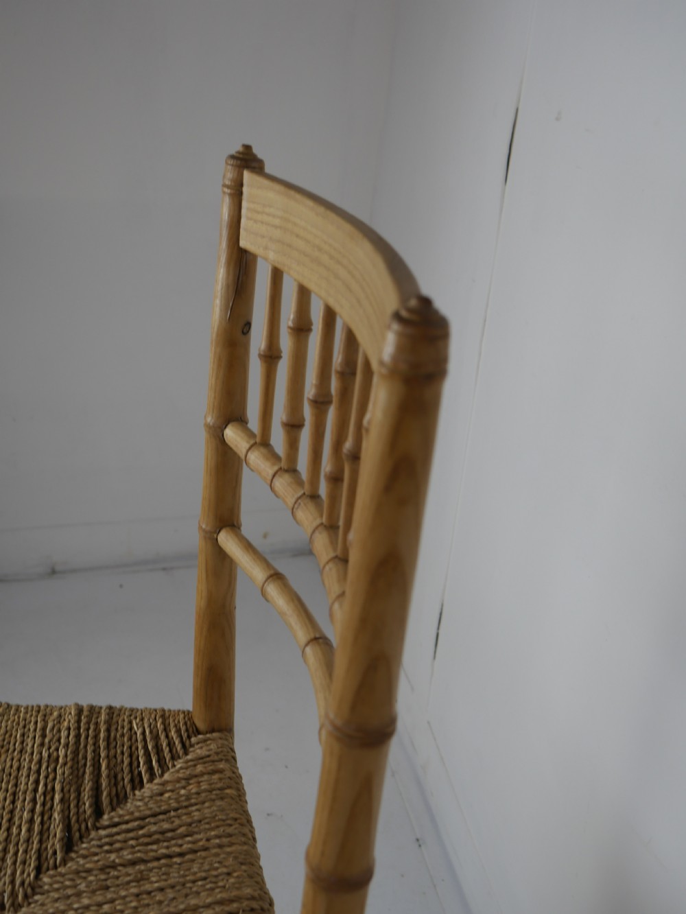 Pair Faux Bamboo Chairs View XI