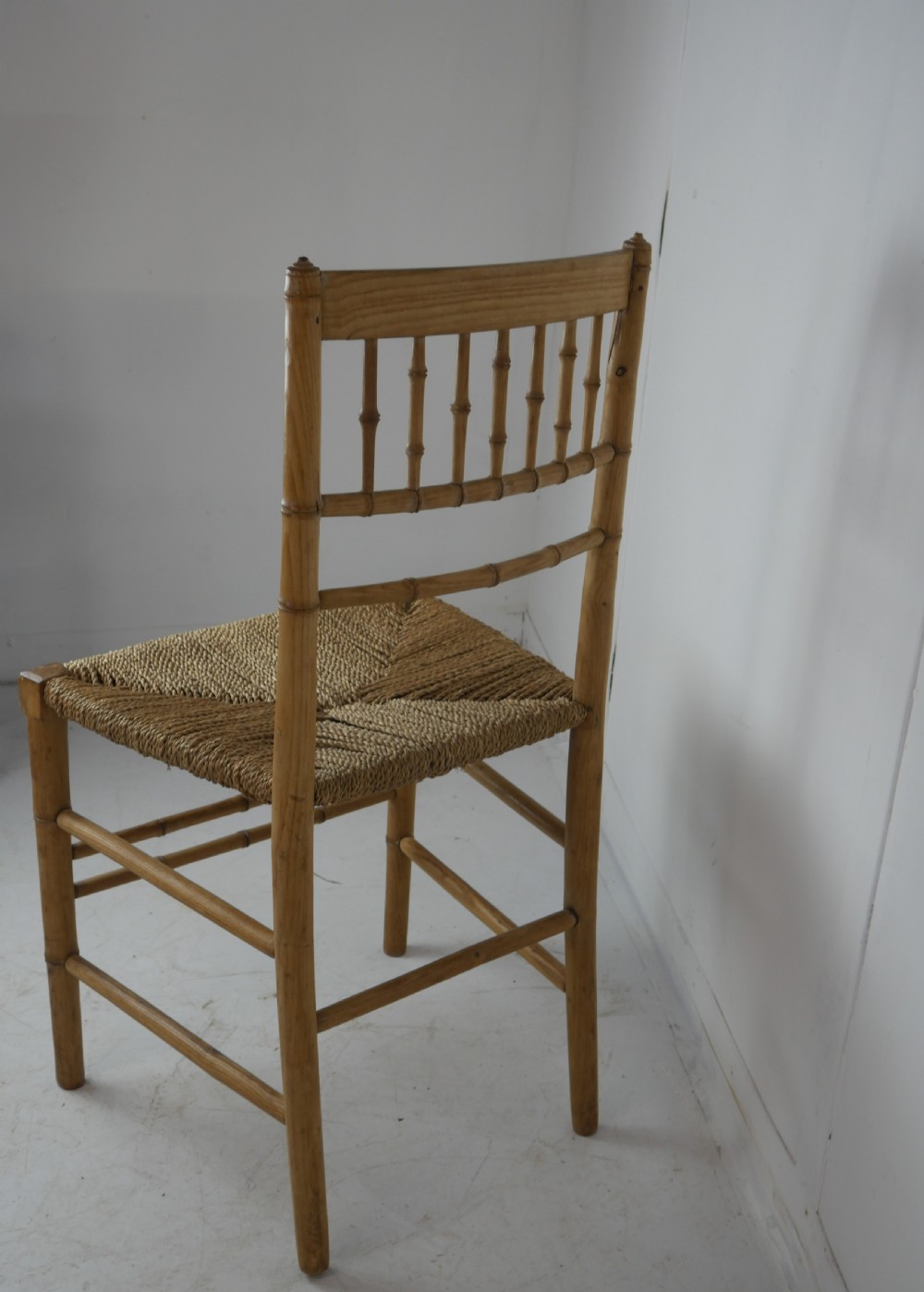 Pair Faux Bamboo Chairs View XII