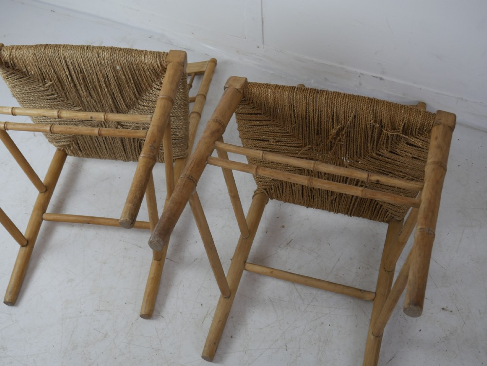 Pair Faux Bamboo Chairs View XIII