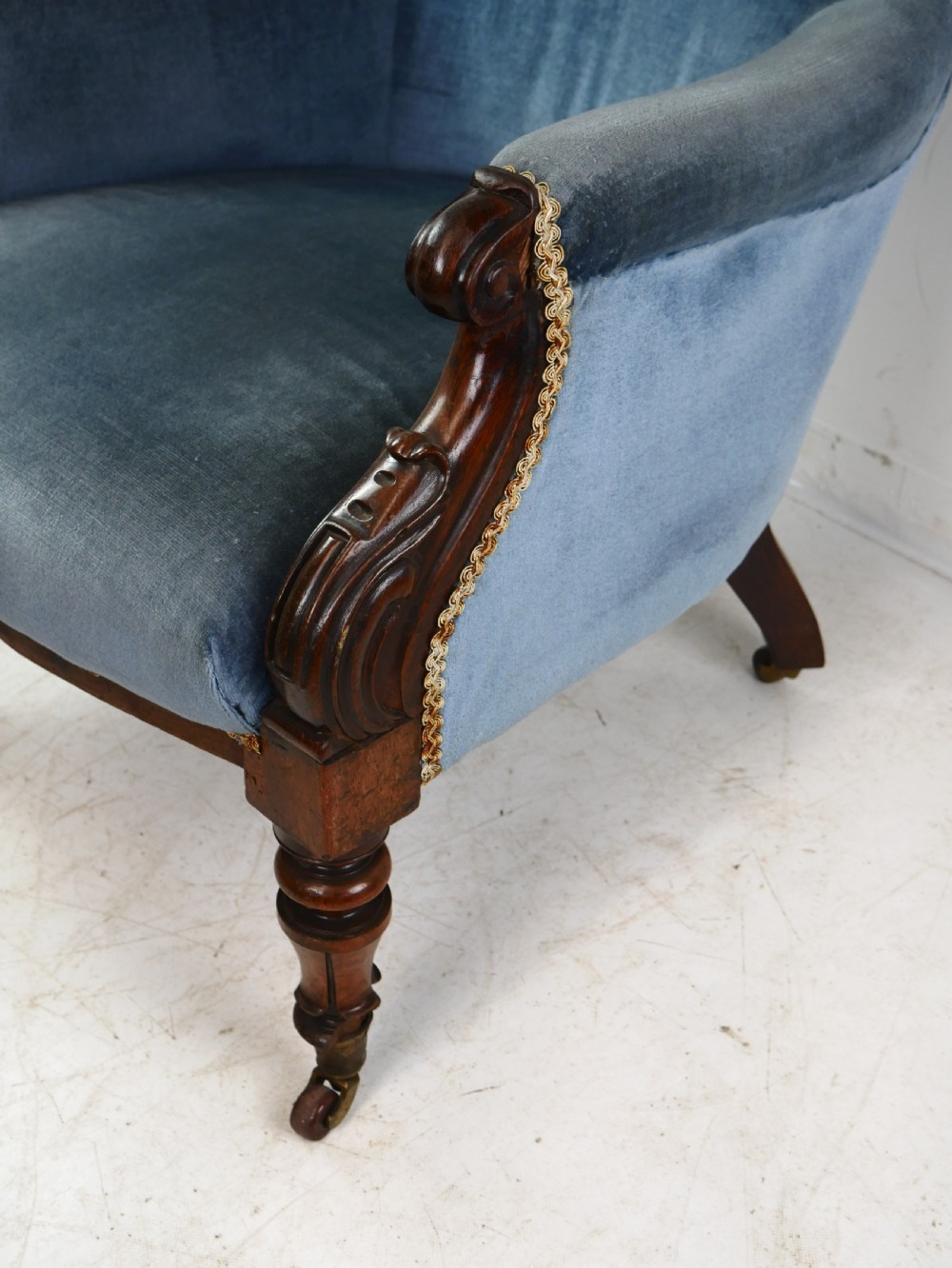 19thC Upholstered Armchair View II