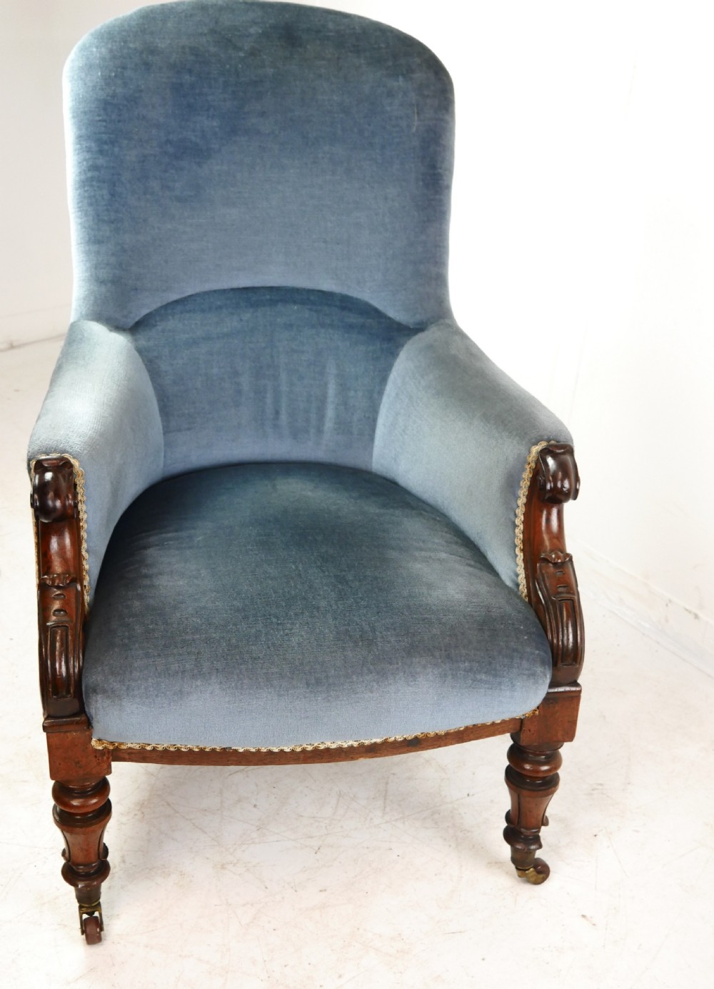 19thC Upholstered Armchair View VI