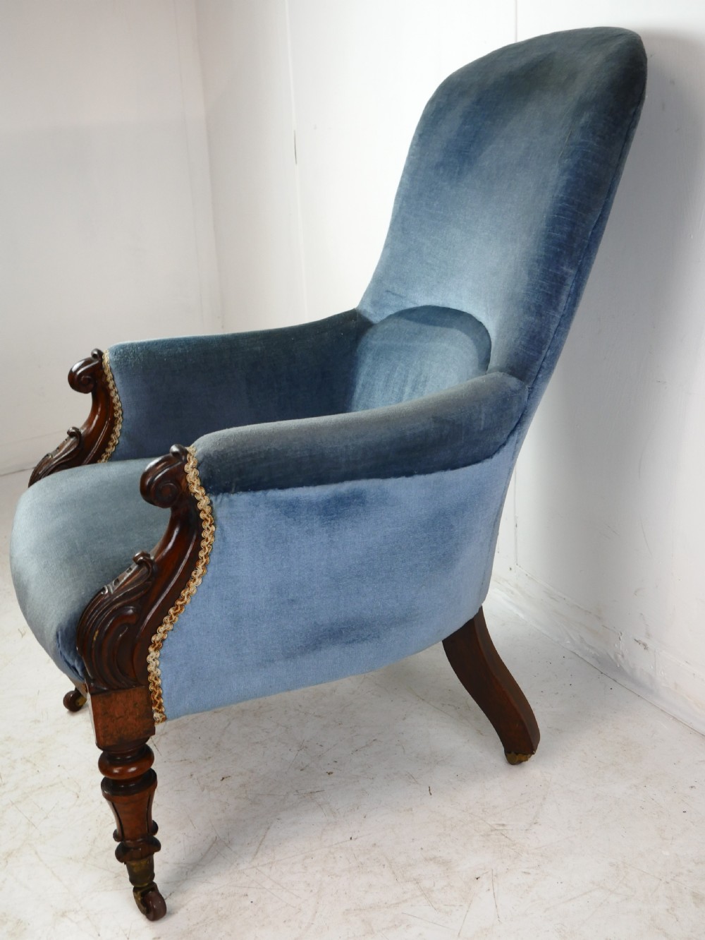 19thC Upholstered Armchair View VII