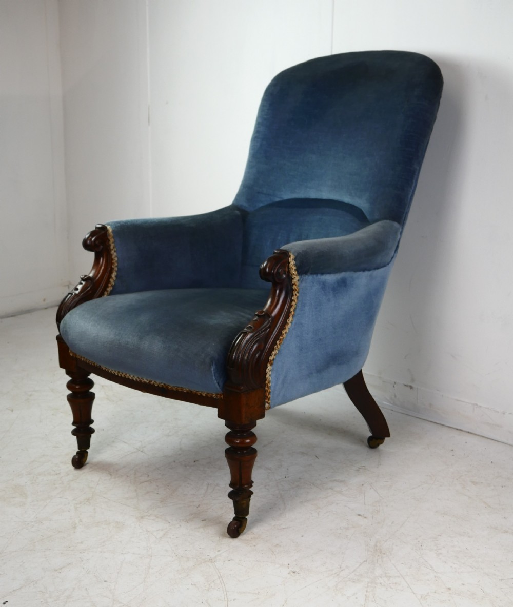 19thC Upholstered Armchair View IX