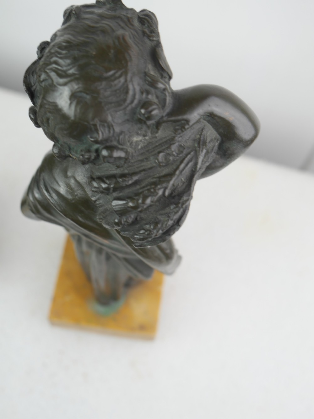 Pair Bronze Cherubs Harvest Gatherers View VIII