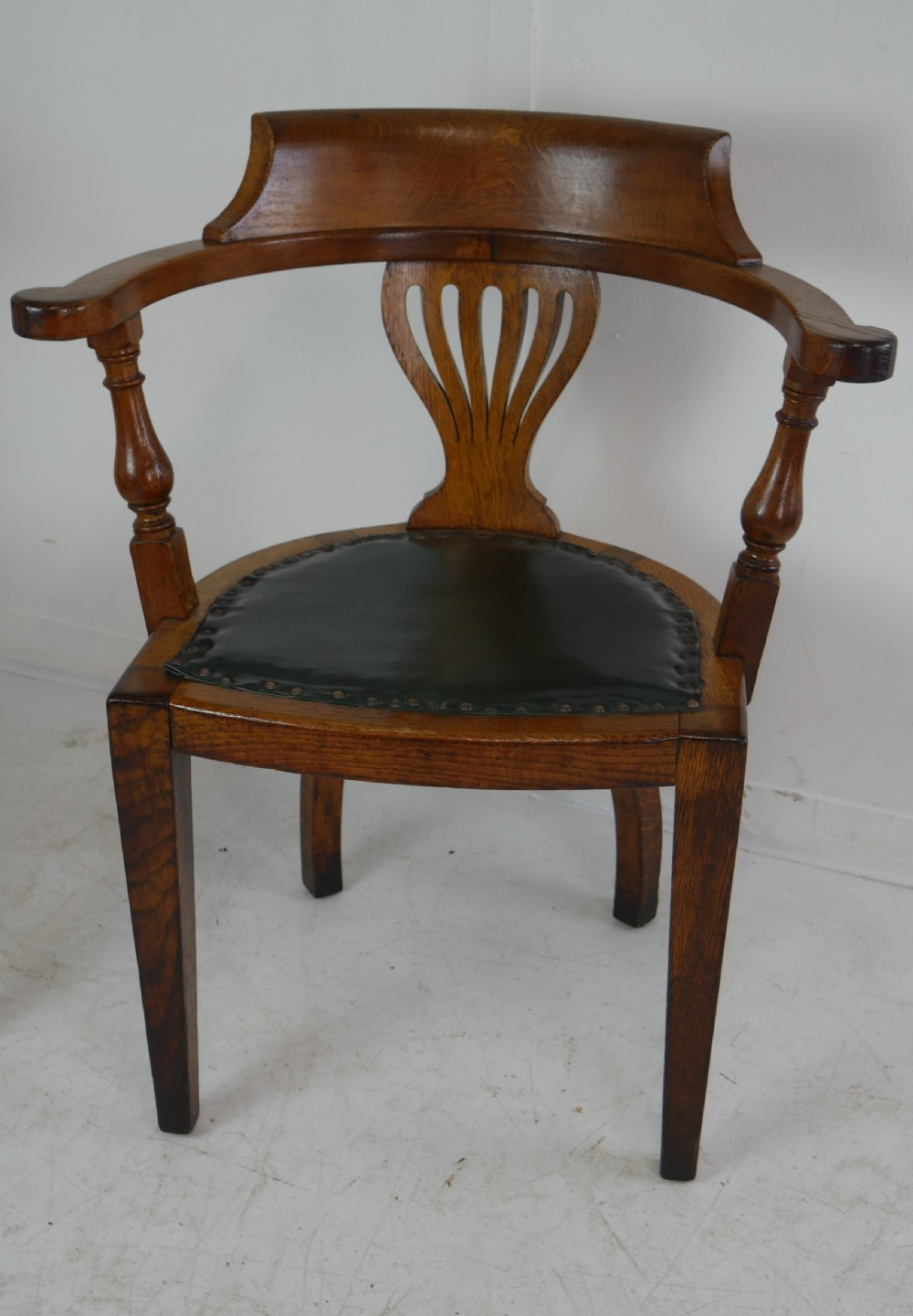 Pair Oak Desk Chairs View II
