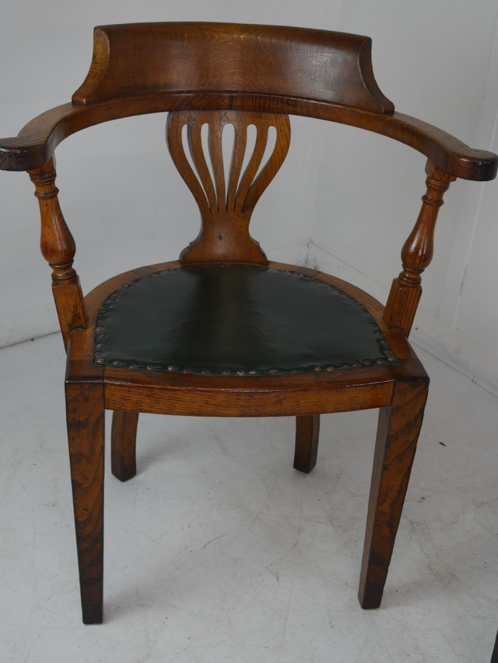 Pair Oak Desk Chairs View III