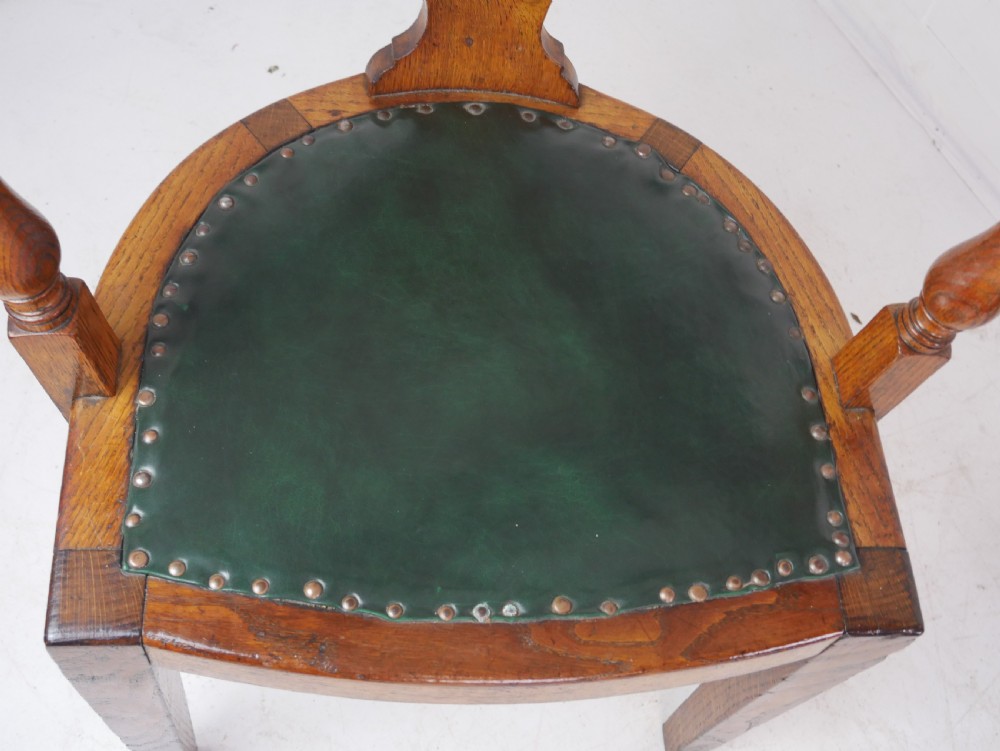 Pair Oak Desk Chairs View V