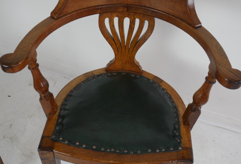 Pair Oak Desk Chairs View VII