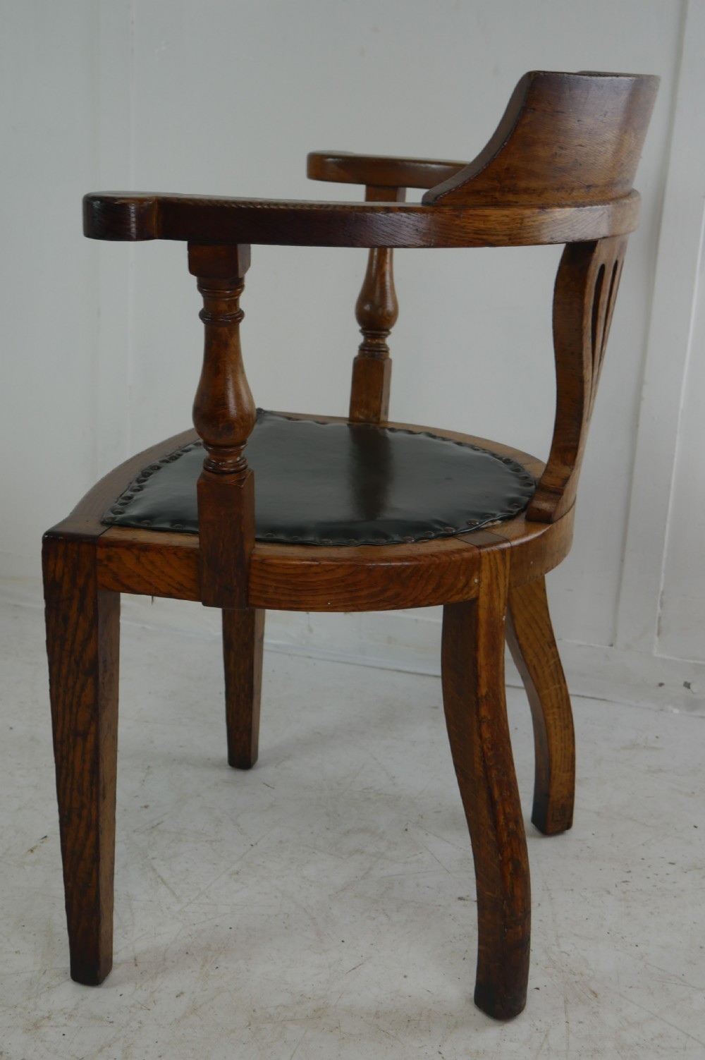 Pair Oak Desk Chairs View X