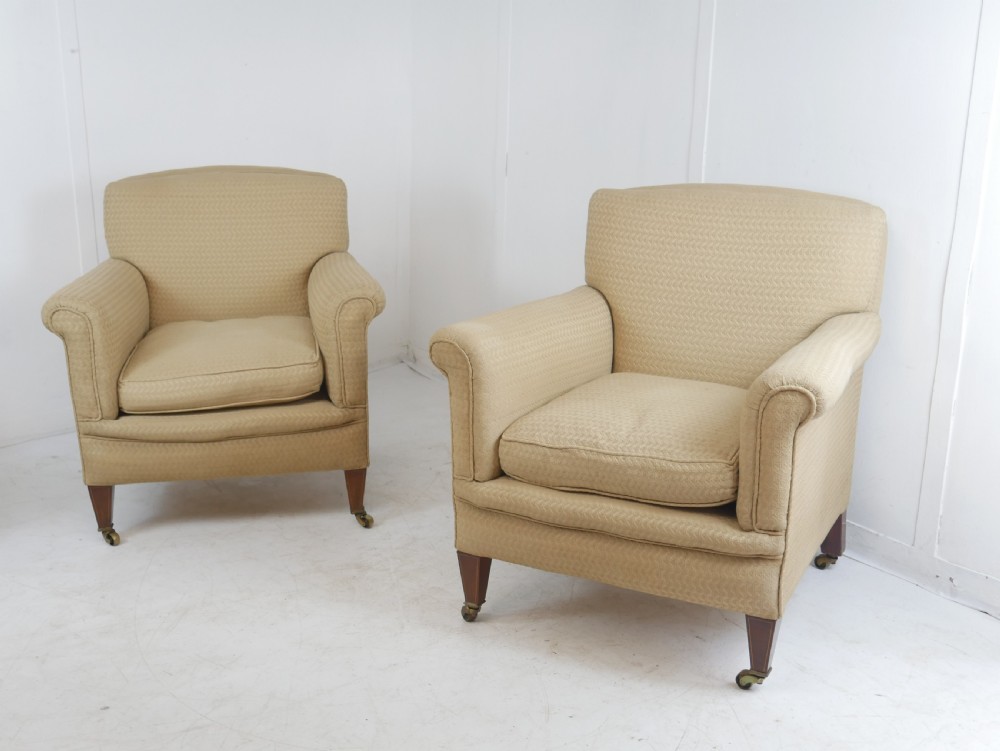Pair Upholstered Armchairs