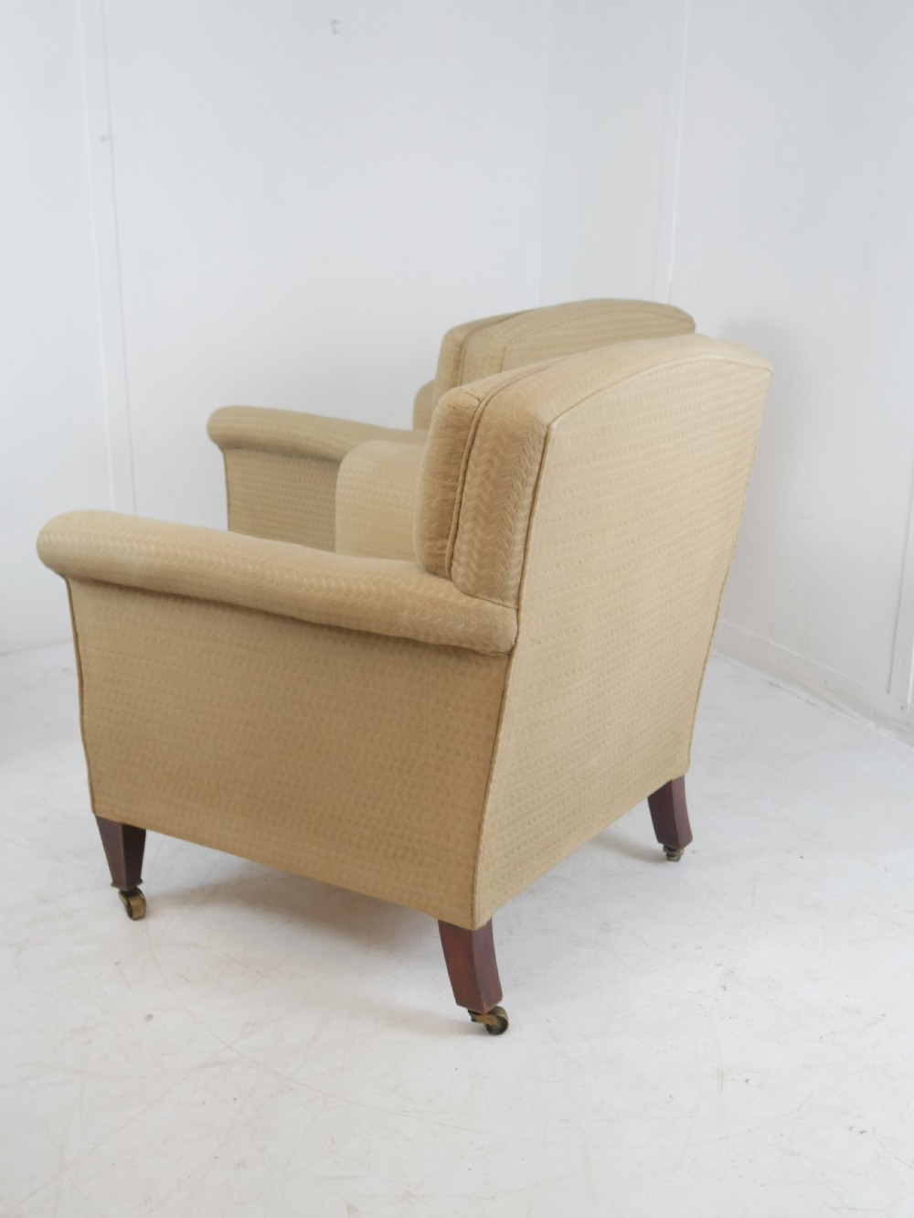 Pair Upholstered Armchairs View II