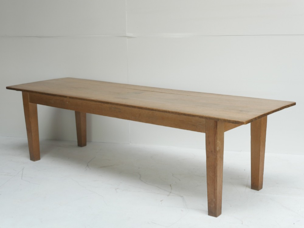 Large Solid Oak Refectory Table 