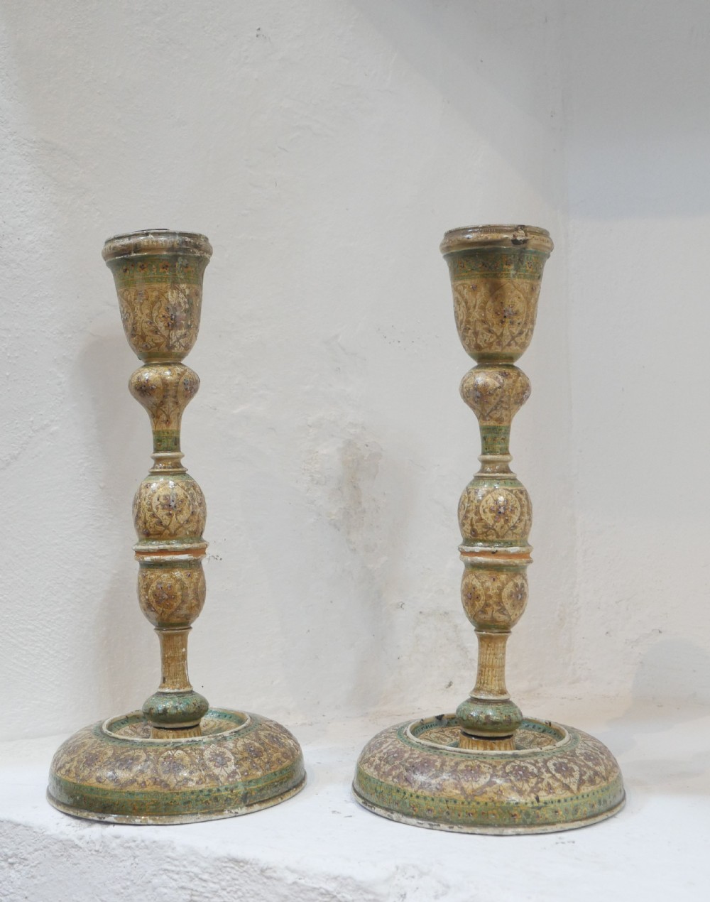Pair Kashmiri Candlesticks