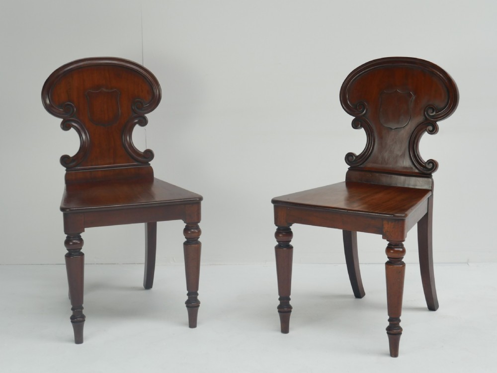 Pair Hall Chairs