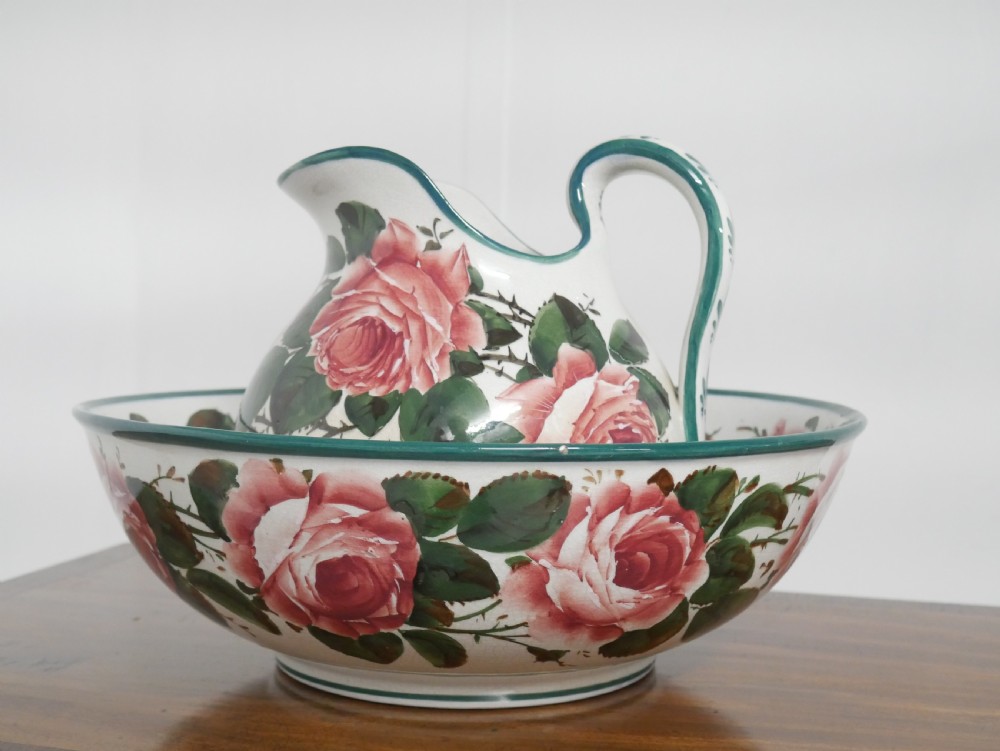 Scottish Wemyss Jug and Bowl