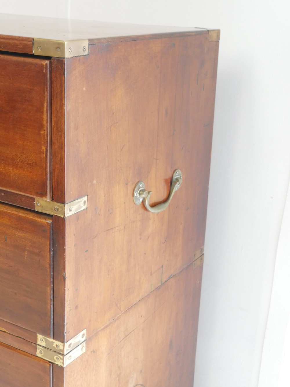 19thC Campaign Chest of Drawers View II