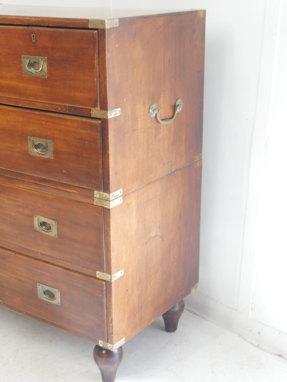 19thC Campaign Chest of Drawers View IX
