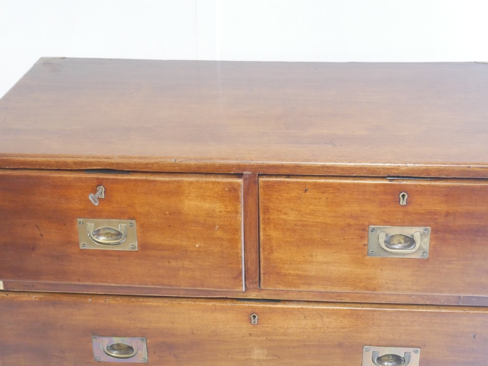 19thC Campaign Chest of Drawers View XI