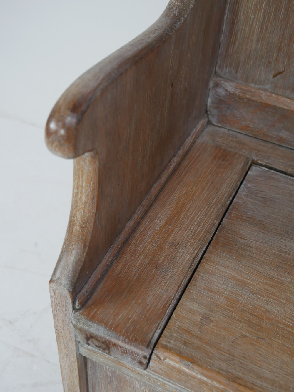 Small Limed Oak Settle View V