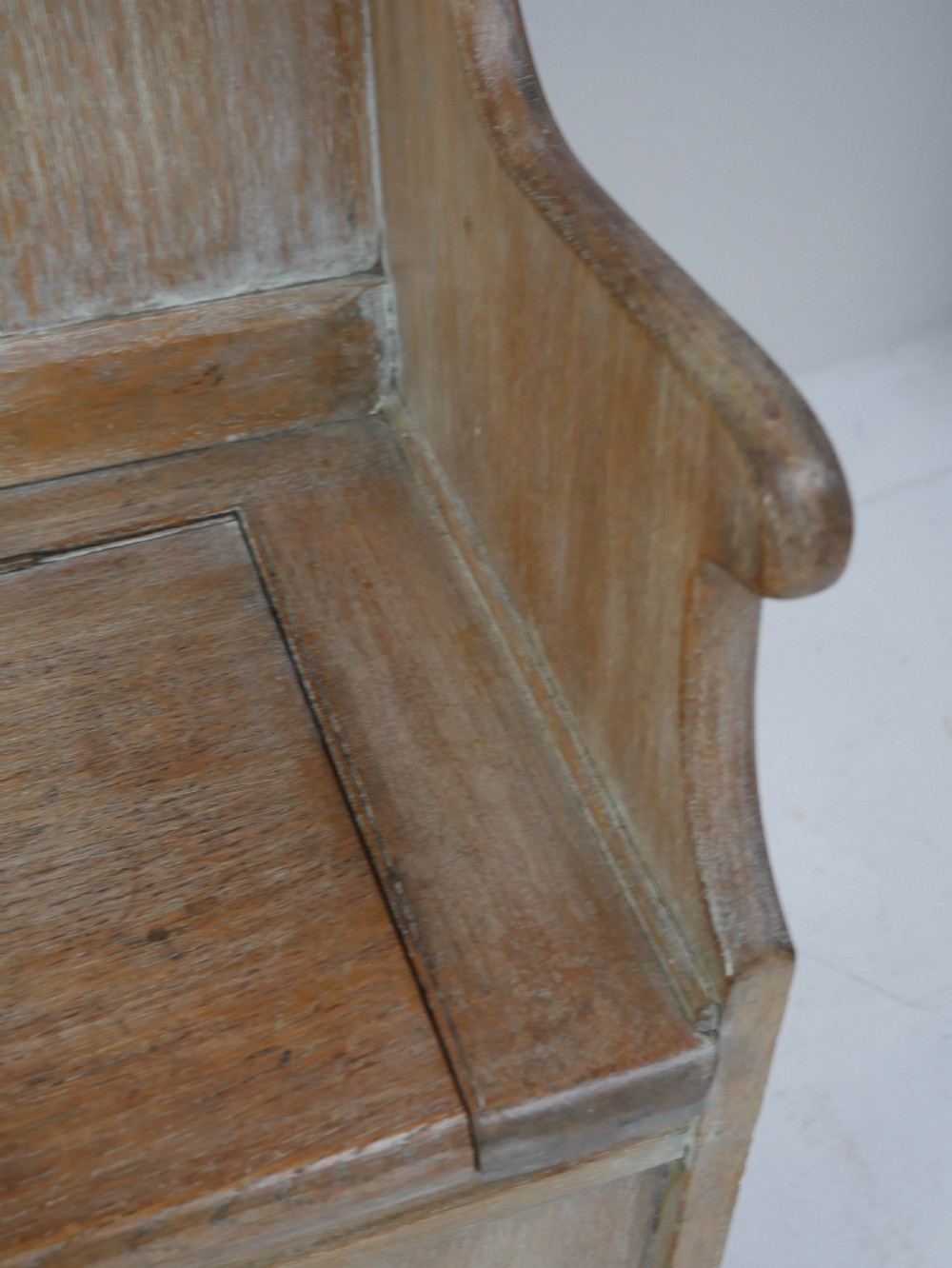 Small Limed Oak Settle View VI