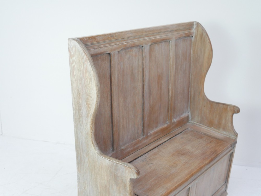 Small Limed Oak Settle View X